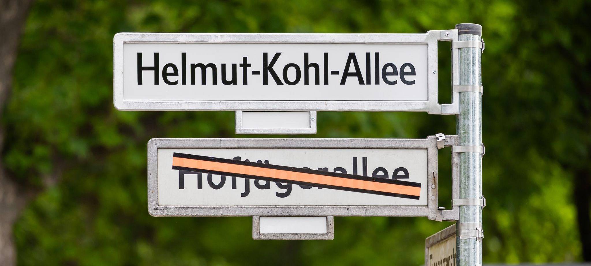Einweihung der Helmut-Kohl-Allee