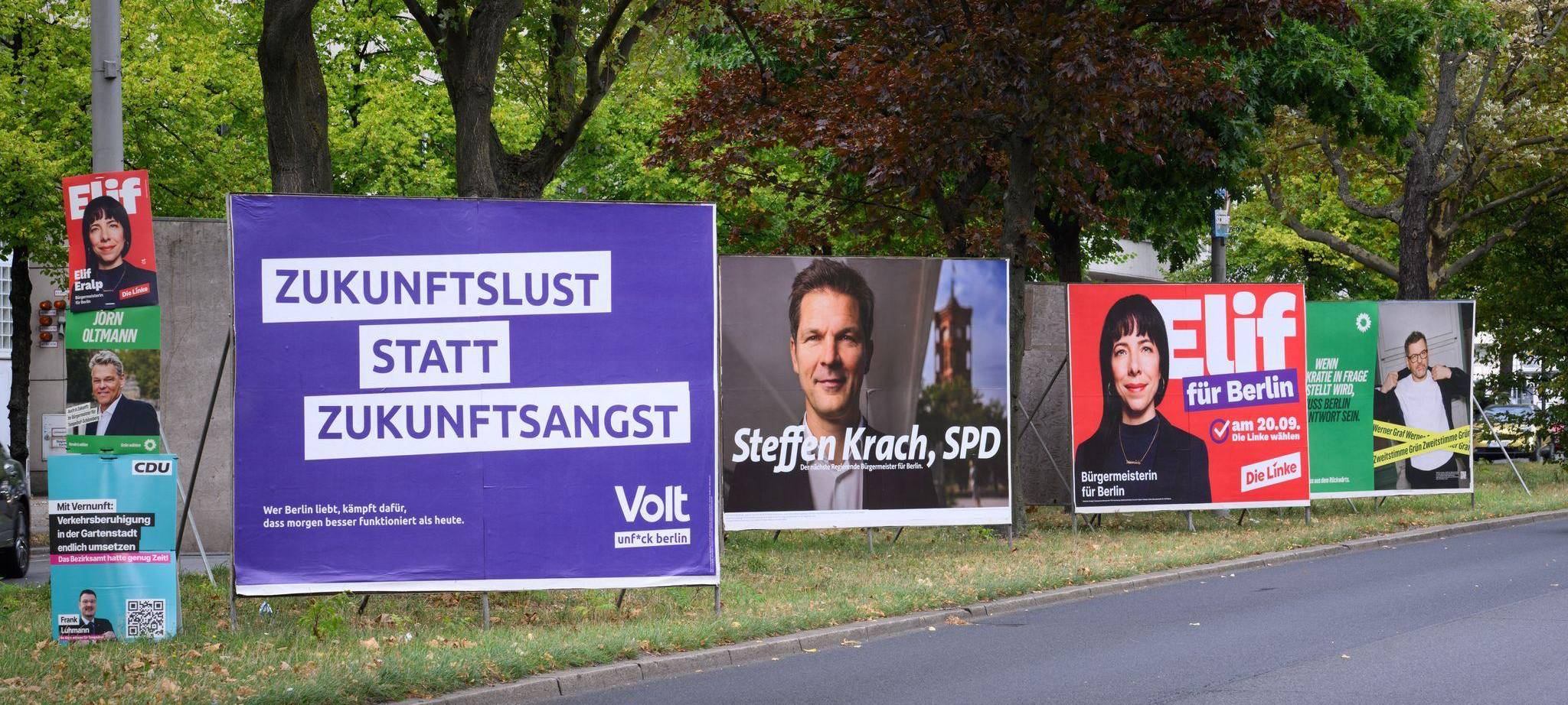 Wahl zum Berliner Abgeordnetenhaus - Plakate