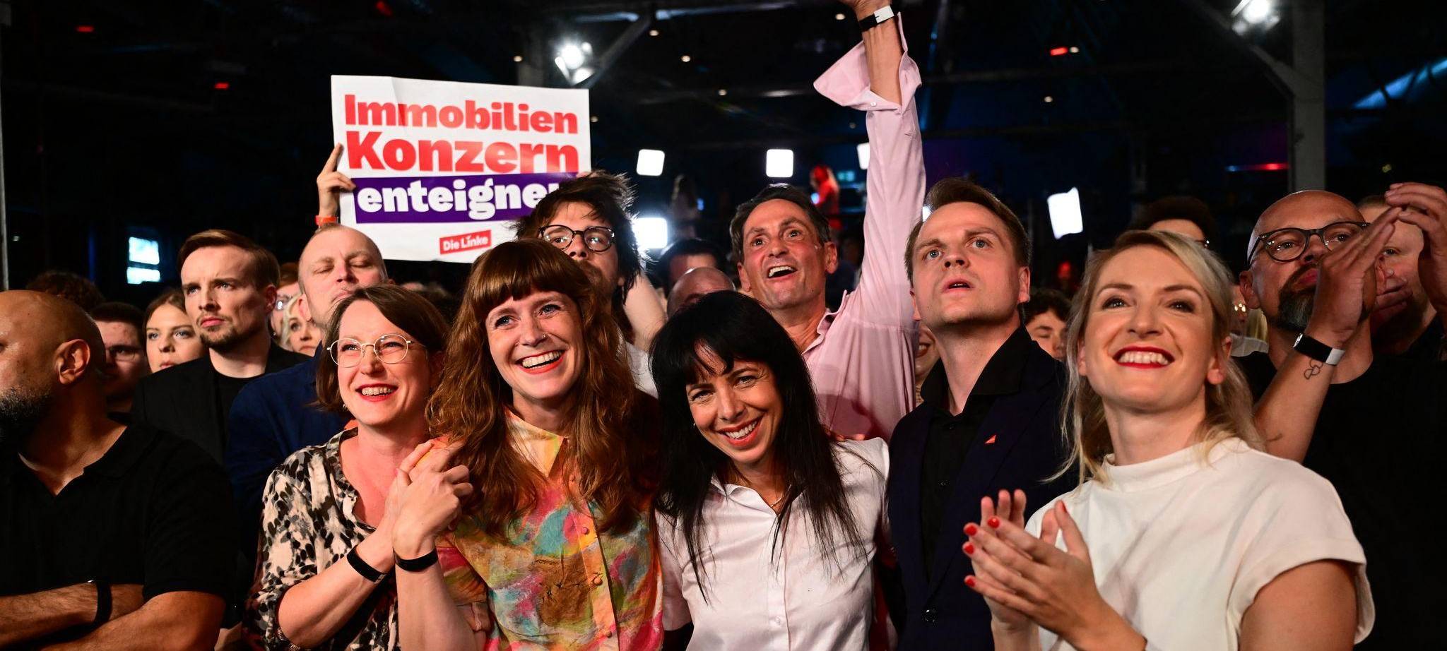 Abgeordnetenhaus-Wahl Berlin - Wahlparty Die Linke